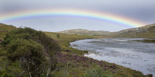 scotland, rainbow, nc500, cloud, rain