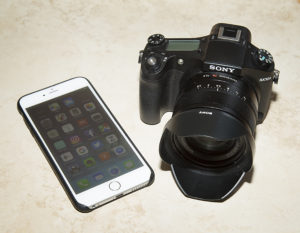 smartphone and camera